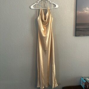 12th tribe satin cowl neck dress